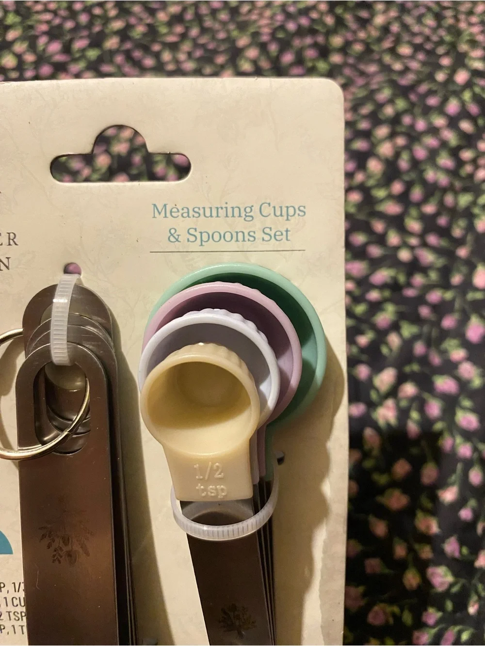 The Pioneer Woman Cream, Mint & Lavender Nesting Measuring Cups and Spoons